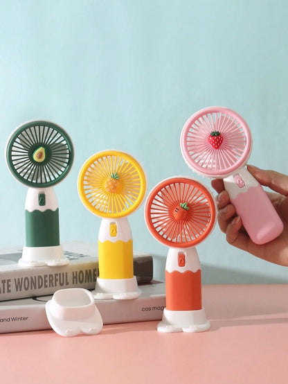Mini Fan Rechargeable /Hanheld Desktop USB Fan Electric Portable Mini Desk Fan for Kids - Rechargeable USB Battery - Handheld Fan with Adjustable Speed - Versatile Usage Mobile holder