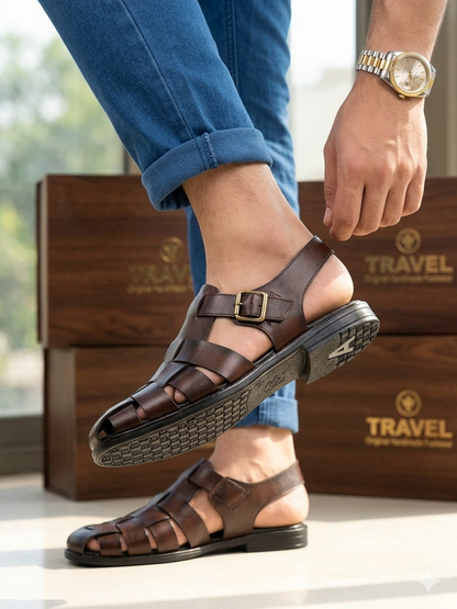 Men’s Premium Roman Leather Sandals – 6 Unique Styles & Colors Available