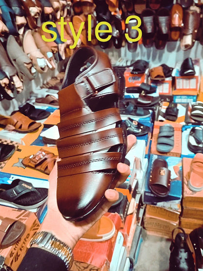 Men’s Premium Roman Leather Sandals – 6 Unique Styles & Colors Available