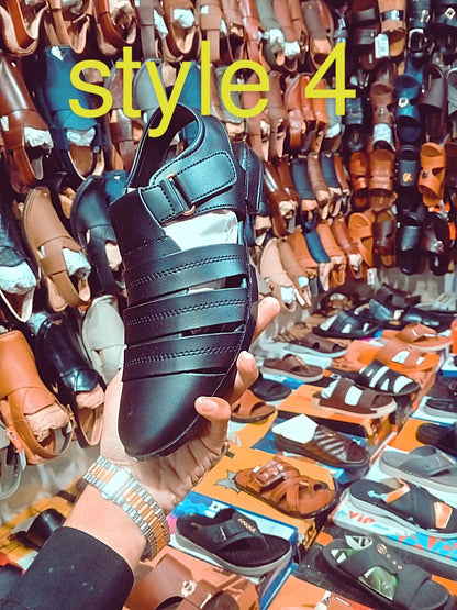 Men’s Premium Roman Leather Sandals – 6 Unique Styles & Colors Available