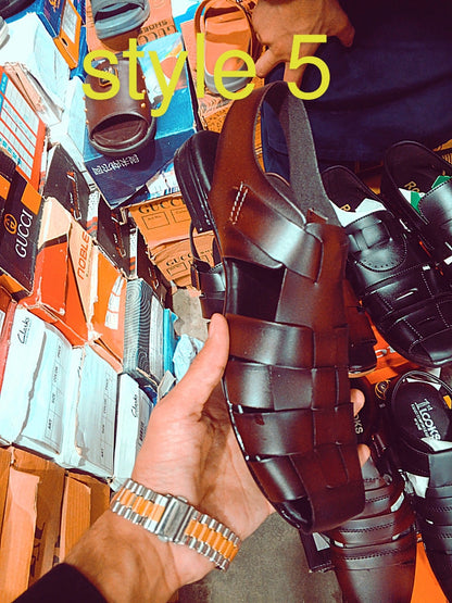 Men’s Premium Roman Leather Sandals – 6 Unique Styles & Colors Available
