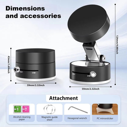 Foldable Vacuum Suction Mobile Holder – Magnetic Car Phone Holder | Universal Phone Accessories by Arzeenstore