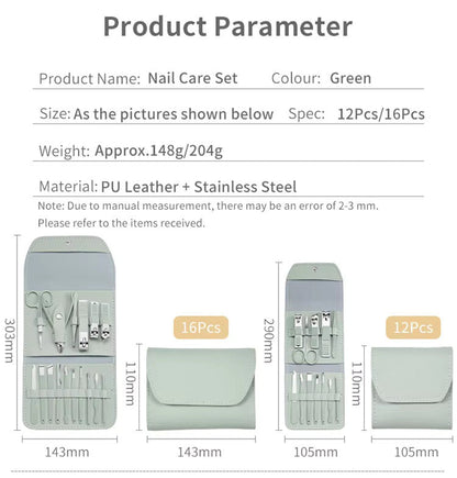 Manicure and Pedicure Tools Size and Measurement Guide.