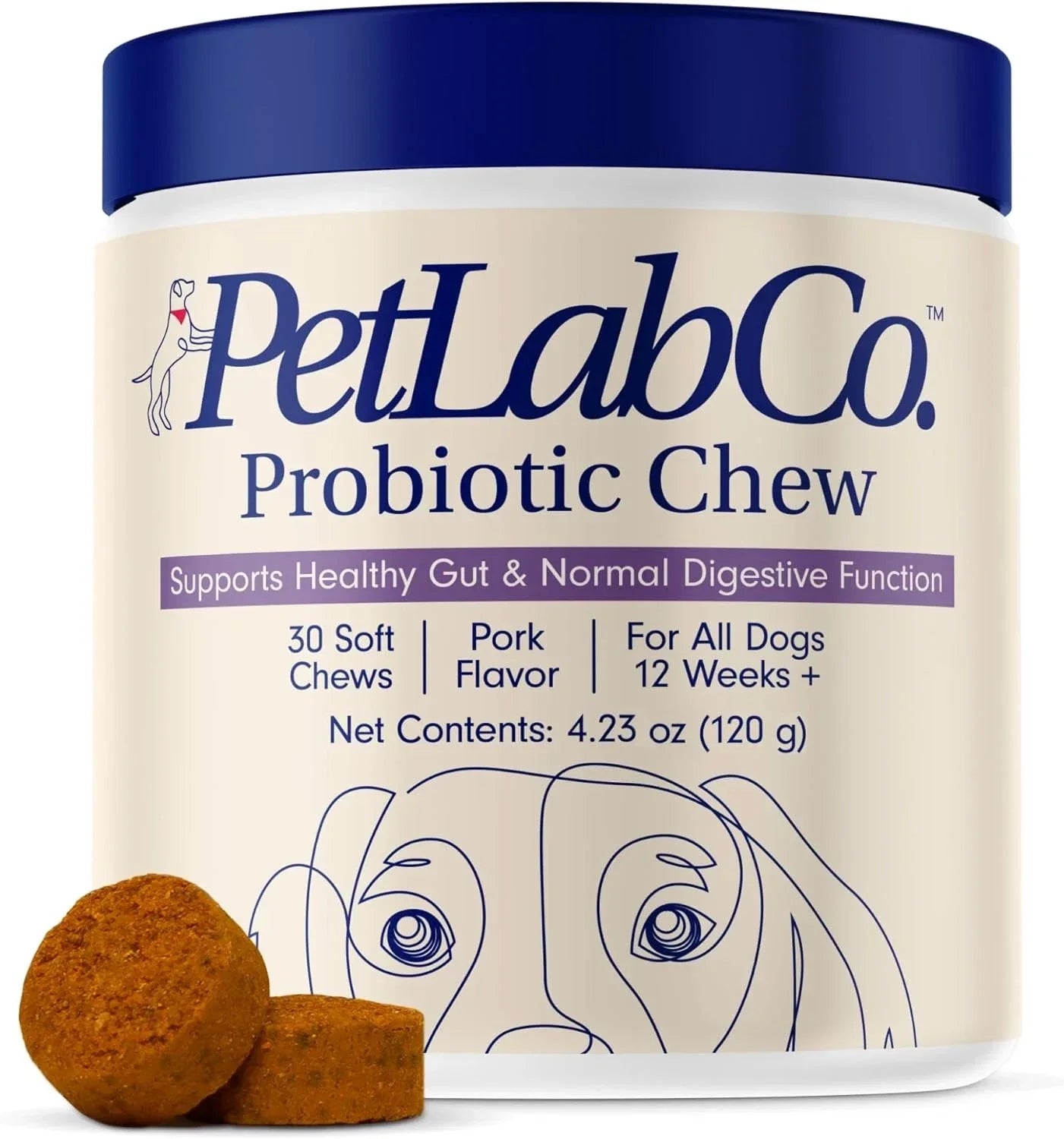 Probiotics for Dogs Gut Health Digestive Support Diarrhea Seasonal Allergies 30