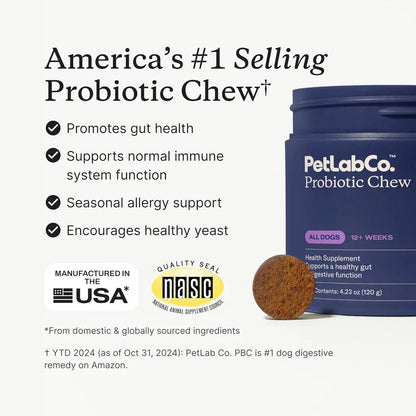 Probiotics for Dogs Gut Health Digestive Support Diarrhea Seasonal Allergies 30