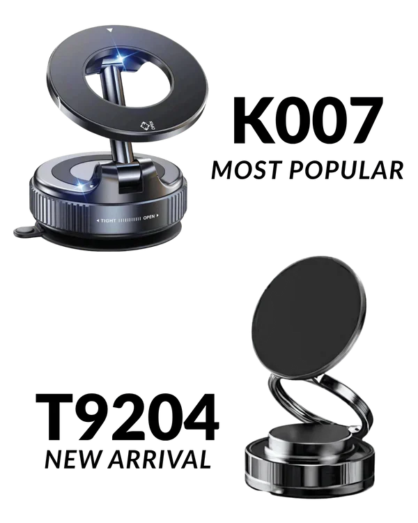 Magnetic + Vacuum Suction Phone Mount