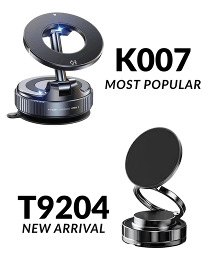 Magnetic + Vacuum Suction Phone Mount
