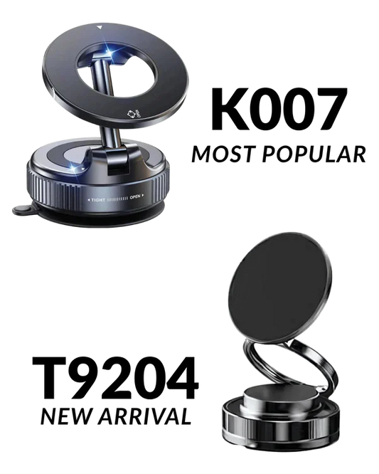 Magnetic + Vacuum Suction Phone Mount